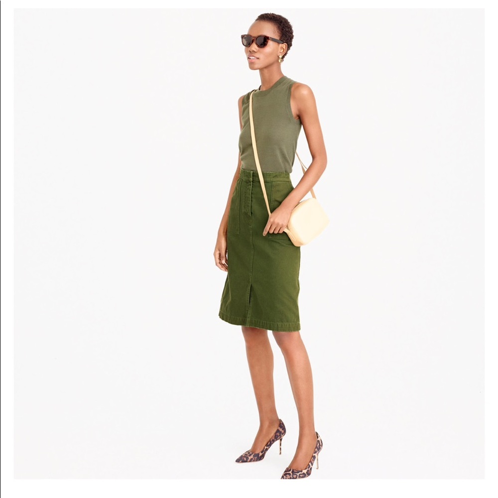 J.Crew Factory khaki a line skirt